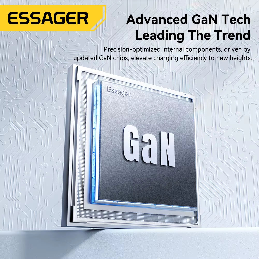 Ultra Thin 65W GaN Travel Charger with Quick Charge 4.0, PD 3.0, and PPS for iPhone, Samsung, and MacBook Laptops